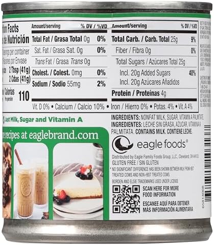 Borden Eagle Condensed Milk, Plain Sweetened, 14 oz