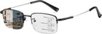 Photochromic Progressive Multifocus Reading Glasses UV Protection Anti Blue Light Transition Eyeglasses for Men Women