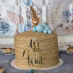 We Can Bearly Wait Cake Topper,Bear Cake Decorations,We Can Bearly Wait Acrylic Mirror Cake Topper for Baby Shower Party Supplies,Gender Reveal Party Supplies
