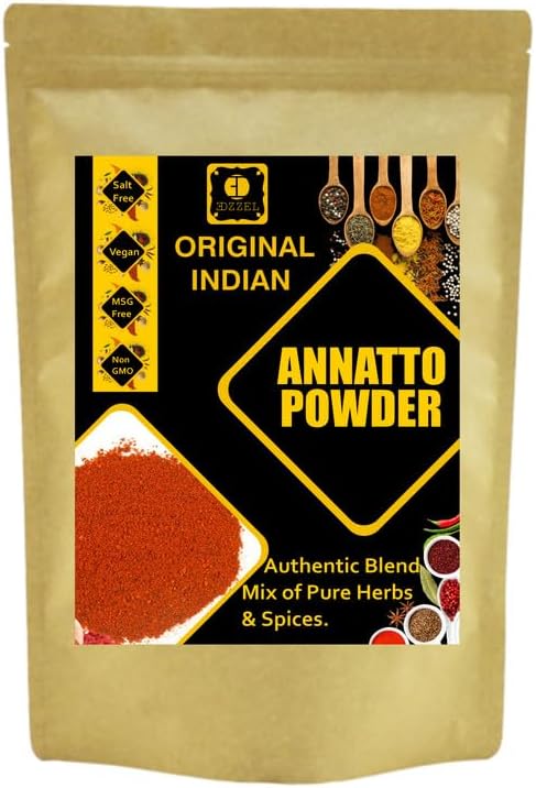 EDZZEL Unique Premium Indian Natural Annatto Powder -100 GRAM (Pack Of 3)