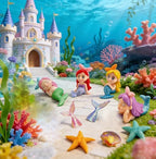 18 Pcs Miniature Mermaid Figurines Sets,Mini Mermaid Tail Figurines Mini Starfish Shell Conch Figurines for Cake Decoration Home Terrarium Decoration DIY Crafts …
