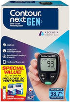 Ascensia CONTOUR NEXT GEN Blood Glucose Monitor All-In-One Kit with 20 Test Strips, Accurate Blood Sugar Monitor, Easy-to-Use Glucose Meter, Portable and Reliable Diabetes Testing Kit