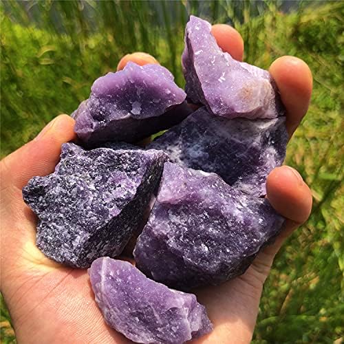 Zenkeeper 1 Lb Large Rough Purple Mica Stone Raw Lepidolite Crystal Stone Natural Purple Crystal Stone Mineral Specimen Gemstone Healing Crystals and Stones