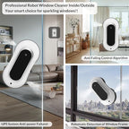 Automatic Window Cleaner Robot With Dual Water Spray,Smart Window Cleaning Washer Machine With 3000pa Suction&AI Path Planning,Perfect Windows Cleaning Robot For HighRise Windows, Tiles And Glass