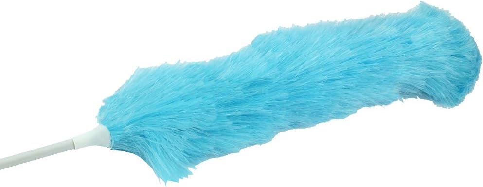 JVL Blue Static Duster with an Extendable Plastic White Pole