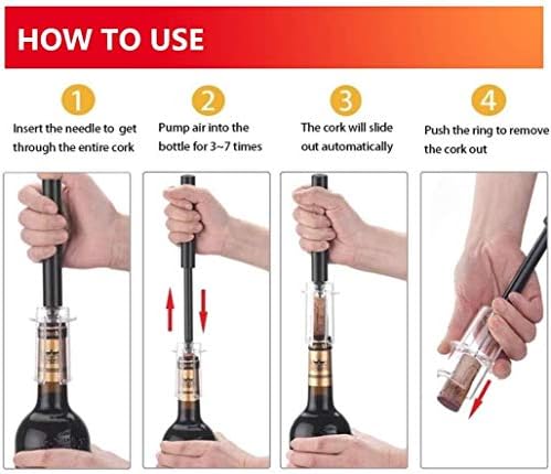 Wine Air Pressure Pump Bottle Opener Set With Foil Cutter,Simple Wine Pump Cork Remover Corkscrew,Efficient Corkscrew Bottle Opener,Easy Screw Out Tool,Great For Wine Lovers,Perfect Wine Gift.