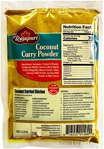 Rajapuri Mixed Spices | Coconut Curry -85g / 3 Ounce | Brings The Taste Of The Caribbean Home