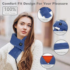 Heated Neck Wrap with 5000 mAh Power Bank, Cordless Heating Pad with Adjustable 3 Heat Settings, Soft Neck Warmer for Pain Relief, Muscle Relaxation, Portable Heated Neck Scarf