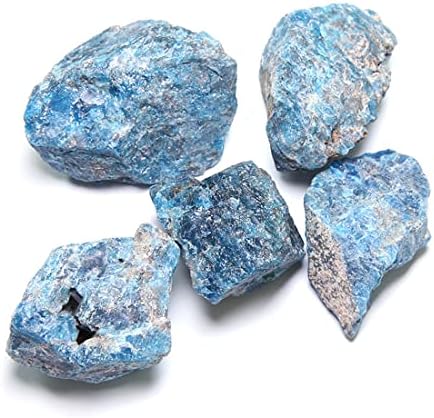 Apatite Raw Crystals, Large 1.25-2.0" Healing Crystals Natural Rough Stones Crystal for Tumbling, Cabbing, Fountain Rocks, Decoration, Polishing, Wire Wrapping, Wicca & Reiki