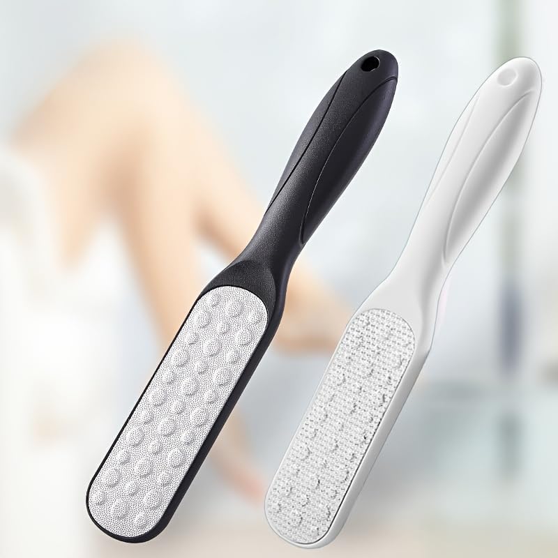 304 Stainless Steel Foot File,Double Sided Callus Remover for Foot Skin Household Foot Care Tools,Dead Skin Remover (Black)