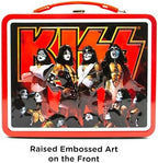 AQUARIUS KISS Fun Box - Sturdy Tin Storage Box with Plastic Handle & Embossed Front Cover - Officially Licensed KISS Merchandise & Collectible Gifts for Kids, Teens & Adults, Tin Sorage Box