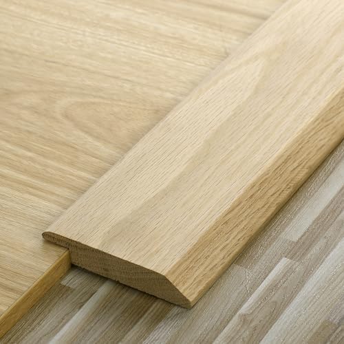 Kigley Solid Red Oak Interior Threshold Wood Overlap Threshold Doorways Reducer Threshold, 36 Inches Long (Classic Style)