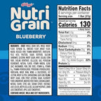 Nutri-Grain Breakfast Bars, Made with 10g Whole Grains, Snack Bars, Blueberry, 10.4oz Box (8 Count)