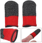 KOMBIUDA 2Pcs Breathable Gaming Finger Sleeves Stylish Lightweight Thumb Covers for Enhanced Control Protects Against Sweat Slipping Oil Stains for All Touchscreen Devices