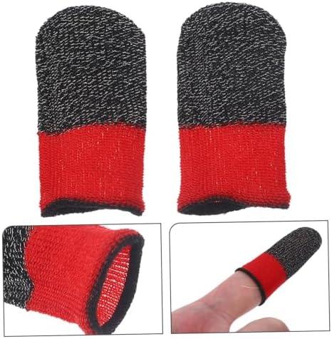 KOMBIUDA 2Pcs Breathable Gaming Finger Sleeves Stylish Lightweight Thumb Covers for Enhanced Control Protects Against Sweat Slipping Oil Stains for All Touchscreen Devices