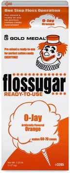Cotton Candy Floss sugar Mix Flavors | Pack Of 6 | Orange, Strawberry, Silly Nilly, Green Apple, Grape, and Cherry Berry Flavors | 1/2 Gallon Cartons
