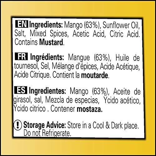 Shan Mango Pickle 10.58 oz (300g) - Tasty Brined Pickled in Oil - Rich Blends of Spices - Perfect Accompaniment to Everyday Meals - Suitable for Vegetarians - Airtight Pet Jar
