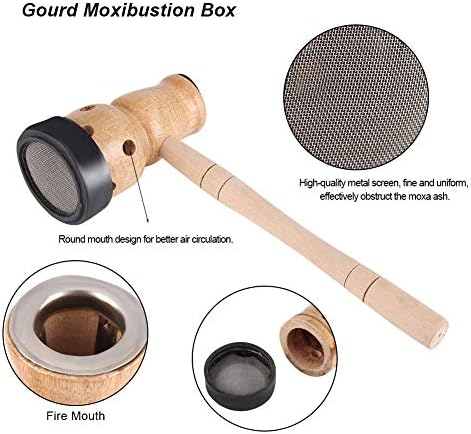 Moxa Stick Burner Holder Moxa Strips Mugwort Moxibustion Box Burner Tool Wormwood Artemisia 艾灸条支架器盒 (Moxa Stick Burner Holder)…