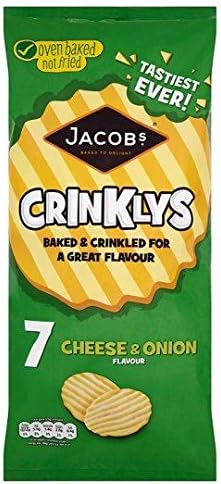 Jacobs Crinklys Cheese & Onion 7 x 25g Bags - British