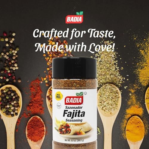 Badia Fajita Seasoning, Sazonador para Fajitas, 9.5 oz – Zesty Tex-Mex Spice Blend for Fajitas