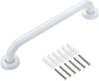 Sumnacon 16 Inch Anti-Slip Grip Bath Grab Bar - Sturdy Stainless Steel Shower Handle with Screws, Safety Handicap Shower Bar for Bathtub Toilet Bathroom Kitchen Stairway Handrail, White
