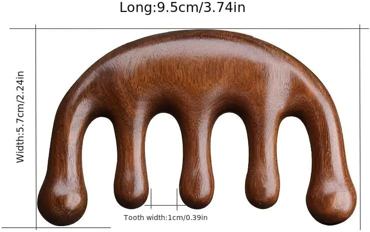Handheld Wooden Massage Comb for Head and Scalp-Relaxation and acupoint Massage Tool