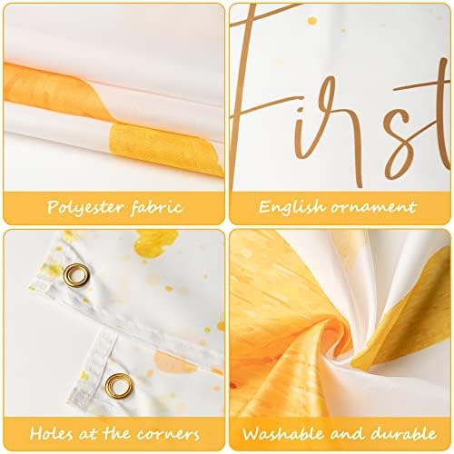 OSNIE Boho First Trip Around The Sun First Birthday Photography Backdrop Banner Muted Sunrise Wall Hanging Decor Sun Theme 1st Birthday Party Photo Background Decoration Supplies for Boys Girls