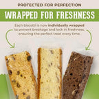 DIJAS Natural Foods, Individually Wrapped Fat Free Biscotti Cookies, All Natural Preservative Free Ingredients, Delicious Low Calorie Snack (12 oz, Pistachio)