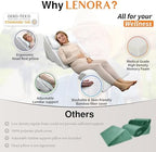 Adjustable Orthopedic Bed Wedge Pillow Set, Reading Pillow & Back Support for Sleeping, Memory Foam Wedge for Lower Back, Knee and Leg Pain, Acid Reflux, Snoring, Post Surgery Recovery