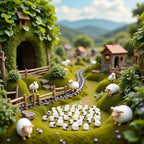 40Pcs White Mini Sheep Herd Figurines - Cake/Cupcake Toppers, Terrarium and Moss Landscape Decor, DIY Miniature Crafts for Fairy Gardens, Home Décor and Model Scenes