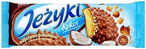 Jutrzenka Chocolate Cookies with Coconut and Hazelnuts (140g / 4.9 Oz)