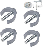 4 Pack Folding Walker C Type Clips Replacement for Toilet Safety Rails - Tube Pin Lock Brackets Parts for Rolling Walker, Adjustable Toilet Frame, Raised Toilet Seat with Handles (Fits 1'' OD Pipe)