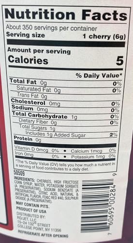 Chef's Quality Maraschino Cherries with stems gallon