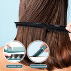 MAGICLULU 2Pcs Travel Foldable Brush, Dual Headed Folding Comb Brush with Bristles, Portable Edge Control Beard Grooming Hairbrush for Men Slick Back Women Purse Pocket Gym Hair Styling Tool