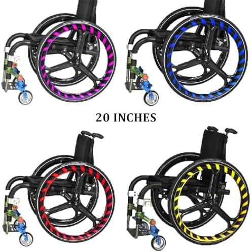 C,20in,Wheelchair Hand Push Rim Covers, 20Inch Silicone Non Slip Wear Resistant Hand Push Cover, for Improve Grip and Traction