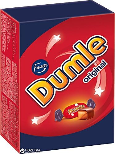 12 Boxes x 150g of Fazer Dumle Original - Finnish - Milk Chocolate with Soft Toffee - Candies - Pralines