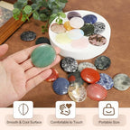 MECCANIXITY 2 Pcs Thumb Worry Stone for Anxiety, Rose Quartz Relief Crystals Hand Thumb Stones Pocket Gems Natural Polished for Yoga Meditation Relief