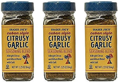 Trader Joe's Citrusy Garlic Seasoning Blend - A Bright Citrus and Allium Blend with Salt - 2.25oz (Three Pack)
