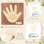 CJiangpo Will You Be My Godparents Proposal Gift, Palm Design Madrina Padrino Proposal Puzzle in Spanish Godmother Godfather Asking Card Gifts from Godchild, God Parents Announcement Baptism Present