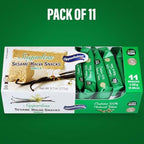 Sugarless Sesame Halva Snacks Vanilla Flavors - Delicious Sweet Israeli Mini Snacks Sesame Tahini Bars for Melt-in-Your Mouth Delight, Perfect Halvah for Any Occasion - Vegan, Kosher - 11 Pack, 9.7 Oz