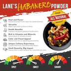 Lane’s Habanero Powder, 7.5 oz - Hot & Spicy Ground Habanero Pepper Powder Seasoning Blend with Chili de Arbol & Black Pepper, All-Natural, Gluten-Free, No MSG - Great for Rubs, Sauces & Marinades