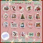 80PCS Edible Merry Christmas Cupcake Toppers Wafer Paper Santa Hat Snowman Deer Cupcake Toppers for Merry Xmas Theme Party Baby Shower Birthday Decor Supplies