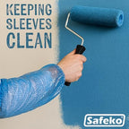 Disposable Arm Sleeve Covers - 18” Waterproof Polyethylene Protective Oversleeves with Elastic Cuff - 1 Mil Thick