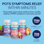 Vitassium FastChews, Chewable Electrolyte Tablets for Management of POTS and High Sodium Diets, Fast-Acting Sodium Tablets, Strawberry Lemonade, 60 Count