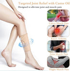 Upgraded Castor Oil Pack Wrap Larger Knee Knee Castor Oil Pack Wrap 2PCS Organic Cotton Caster Oils Compress Pads for Elbow Reusable with Adjustable Elastic Strap Waterproof Anti Oils Leak