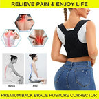 URSEXYLY Posture Corrector for Women and Men Adjustable Upper Back Brace Breathable Spine Support-Neck, Shoulder, Clavicle, Back Relief(M/L,Black)