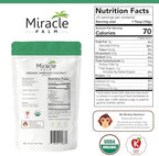 Miracle Palm Organic Unsweetened Shredded Coconut 1 lb (16oz), Perfect for Baking, Cooking & Snacking, Vegan, Gluten-Free, Non-GMO, Rich in MCT & Fiber, Ideal for Keto & Recipes, Origin from Sri Lanka