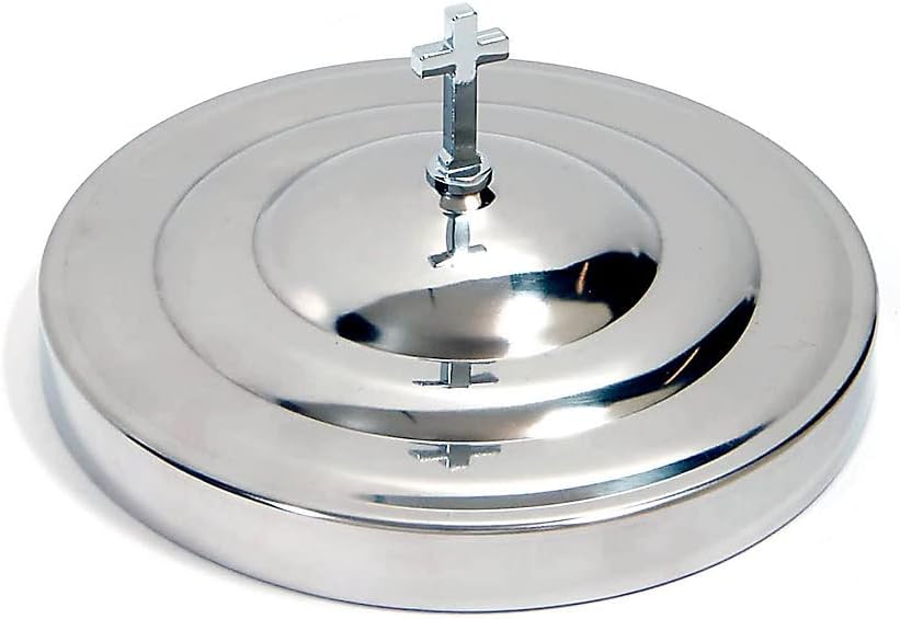 Broadman Church Supplies RemembranceWare Communion Bread Plate Cover, Silver