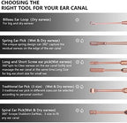 Hion 6 Pcs Ear Wax Removal Kit,Professional Double-Headed Ear Pick Earwax Removal Tools,316L Stainless Steel Ear Cleaner Curette with Cleaning Brush and Storage Box,Suit for Kid Adult(Rose Gold)