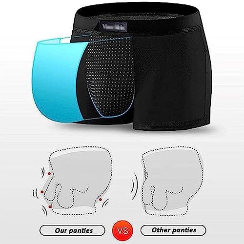 3 Packs U Convex Pouch Soft Underwear Men Magnetic Therapy Physiological Enlargement Boxer Briefs Health Care Panty (Color : 3pcs-Colour Mix, Size : XX-Large)